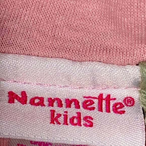 Nannette Kids 100% Cotton Girls Green & Pink Button Front Snaps Jacket Size 2T - Picture 5 of 7